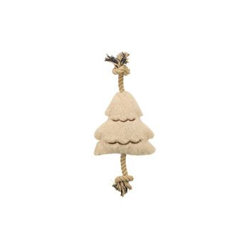 Trixie Xmas Choinka z linką, zabawka, dla psa, plusz/linka, 38 cm