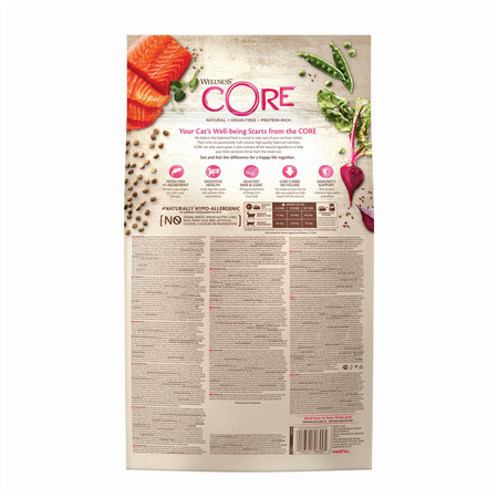 WellnessCORE Sterilised Ocean, karma sucha, dla dorosłych kotów po sterylizacji, łosoś, 4 kg